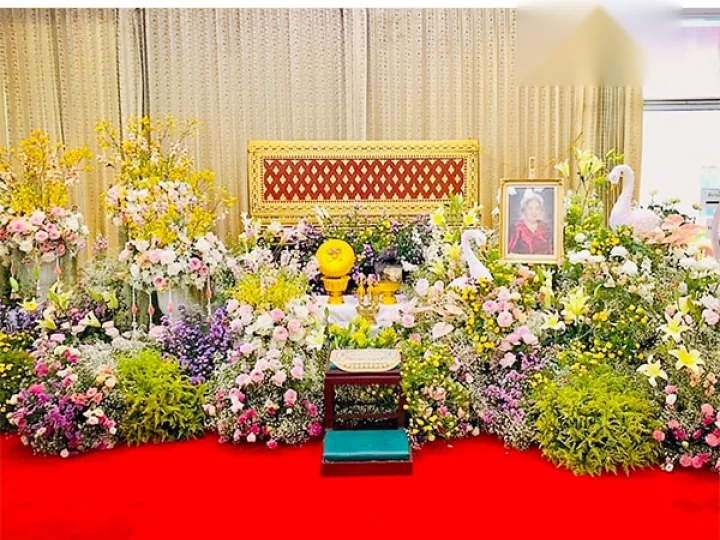 ผลงานจัดดอกไม้งานศพ งานศพจริง Funeral Decor