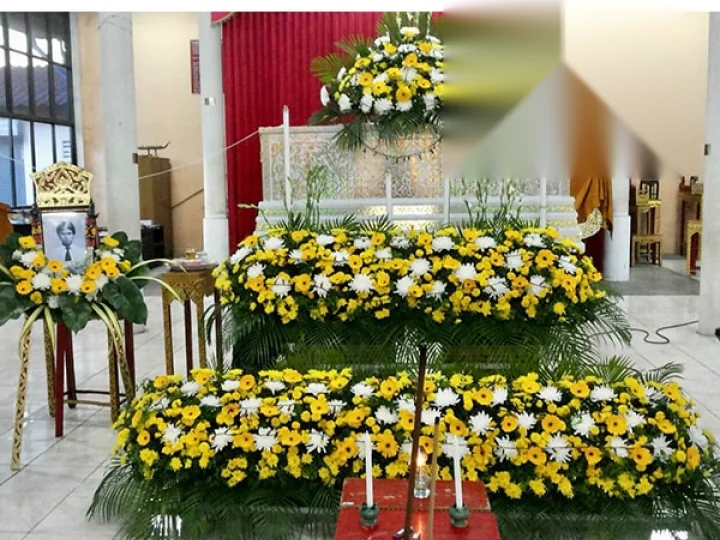 รายละเอียดใบเสร็จดอกไม้หน้าโลงครบถ้วนสำหรับยื่นเบิกสวัสดิการ Funeral Decor