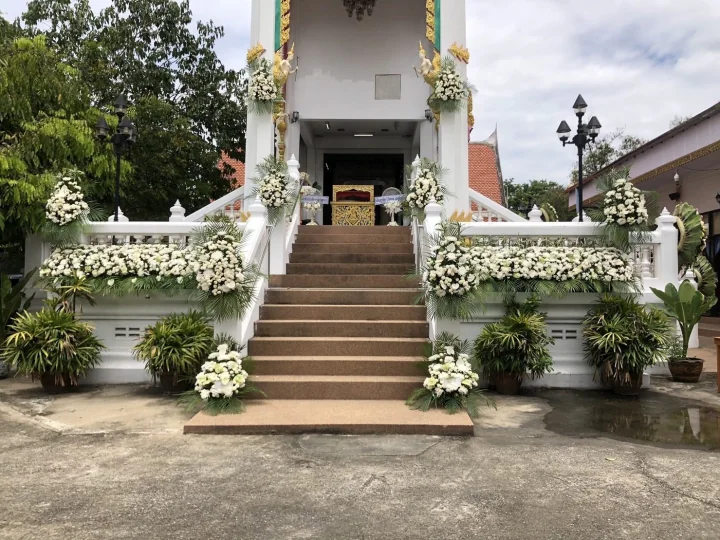 ผลงานจัดดอกไม้งานศพ งานศพจริง Funeral Decor