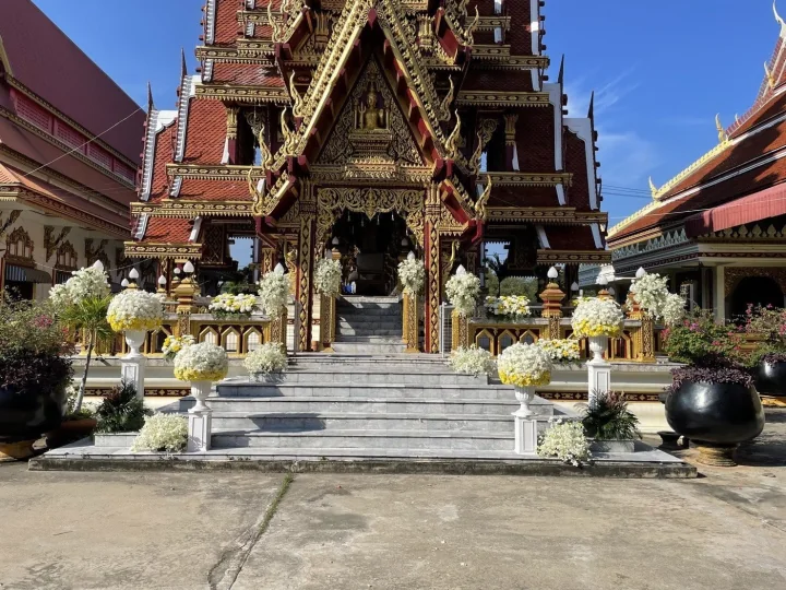 ผลงานจัดดอกไม้หน้าเมรุ งานศพจริง Funeral Decor