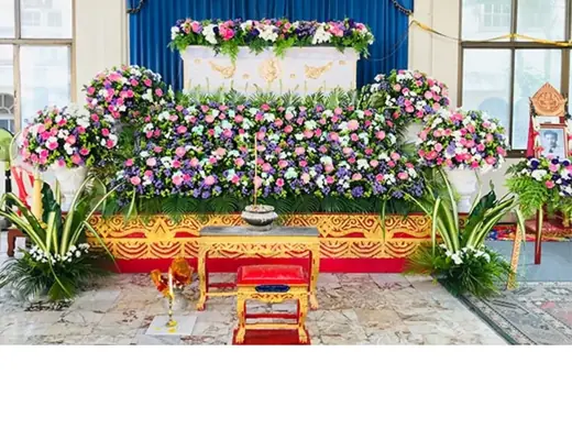 ดอกไม้หน้าโลง เขตพระนคร แบบสวน จัดดอกไม้งานศพ กรุงเทพ