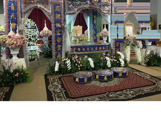 ผลงานจัดดอกไม้หน้าโลงพระสงฆ์ งานศพจริง Funeral Decor
