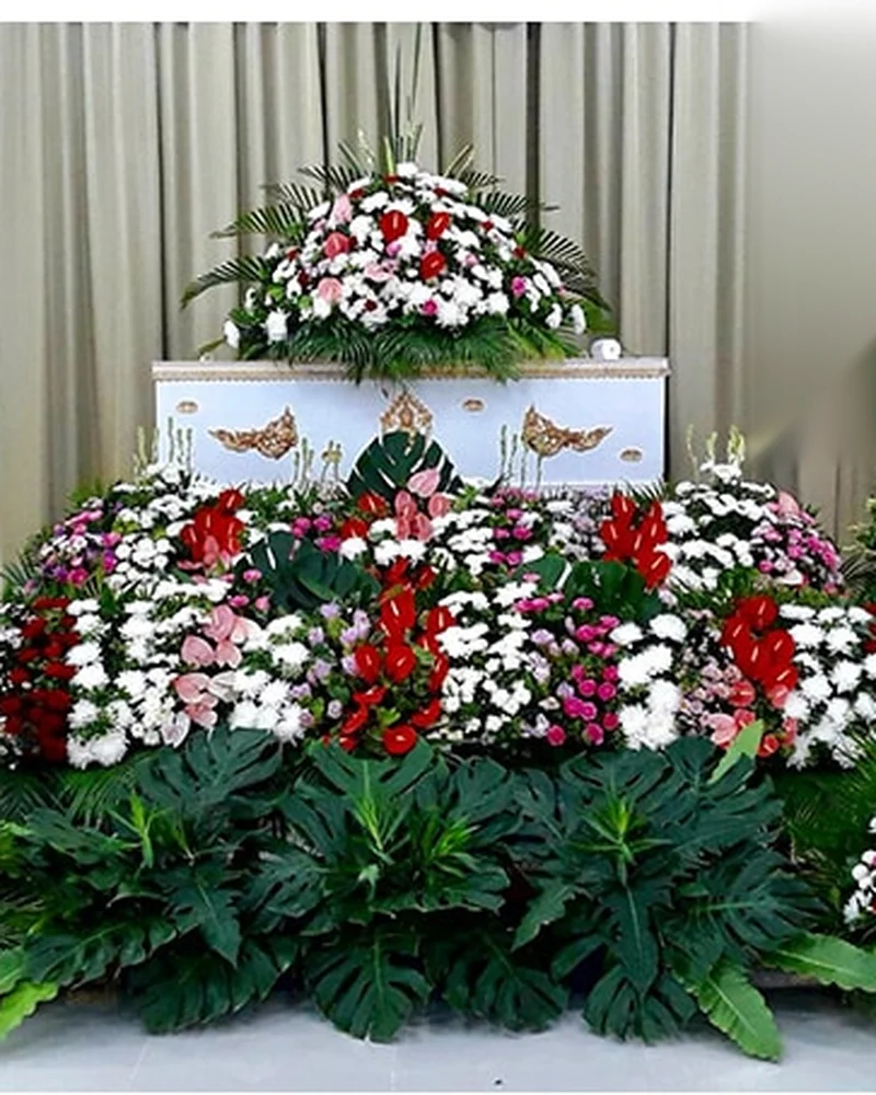 ดอกไม้หน้าศพ ชุดปทุมมาศ ระลึกคุณ จัดดอกไม้งานศพ กรุงเทพ
